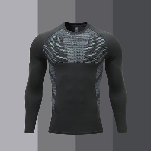 Herren Kompressions-Langarm-Sportshirt Drune