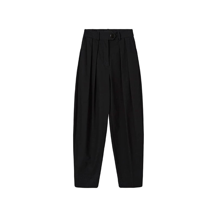 Damen elegante und weit geschnittene Hochbundhose Drune