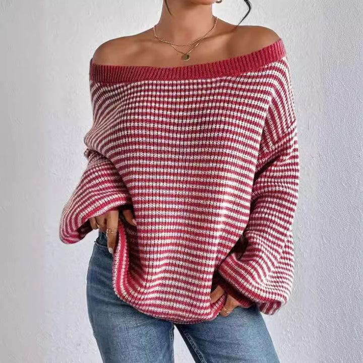 Damen oversize gestrickter Pullover Drune