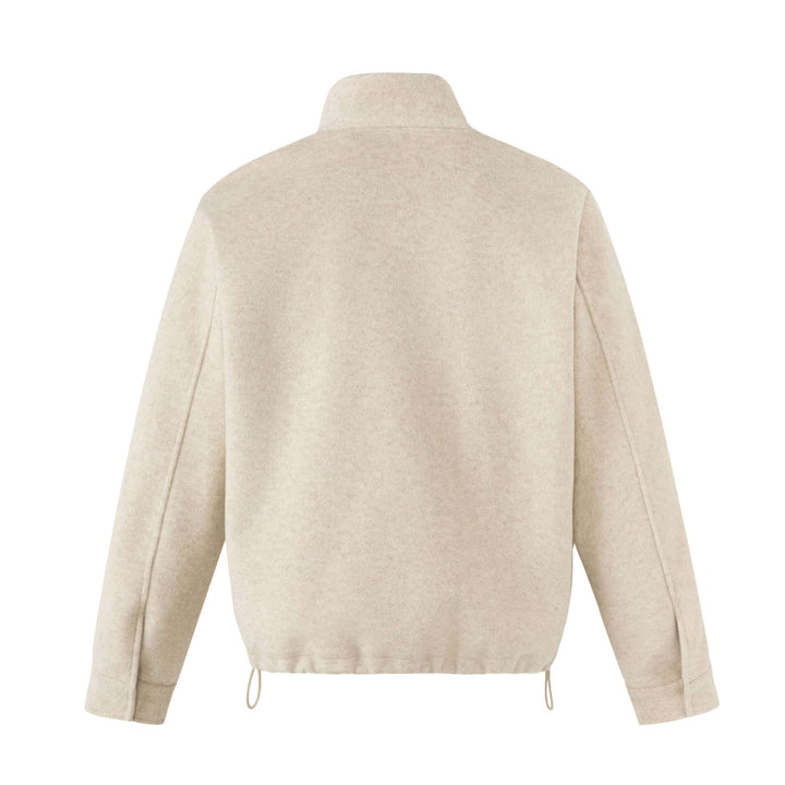 Unisex Kurz geschnittener Oversize-Funnelpullover mit Tunnelzug und Kängurutasche Drune