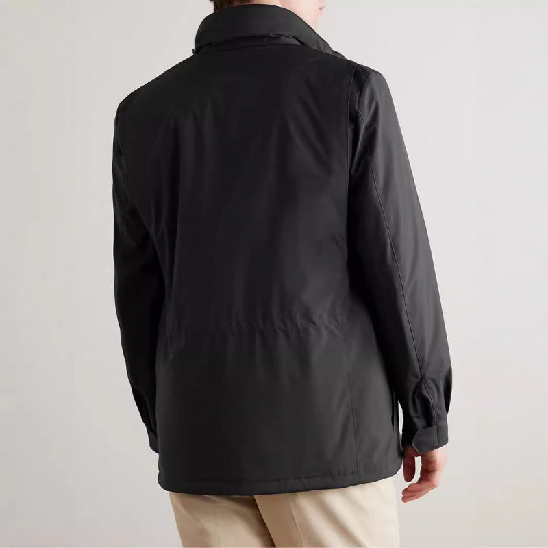 Herren modische Trekkingjacke aus wasserabweisendem Material mit praktischen Taschen Drune
