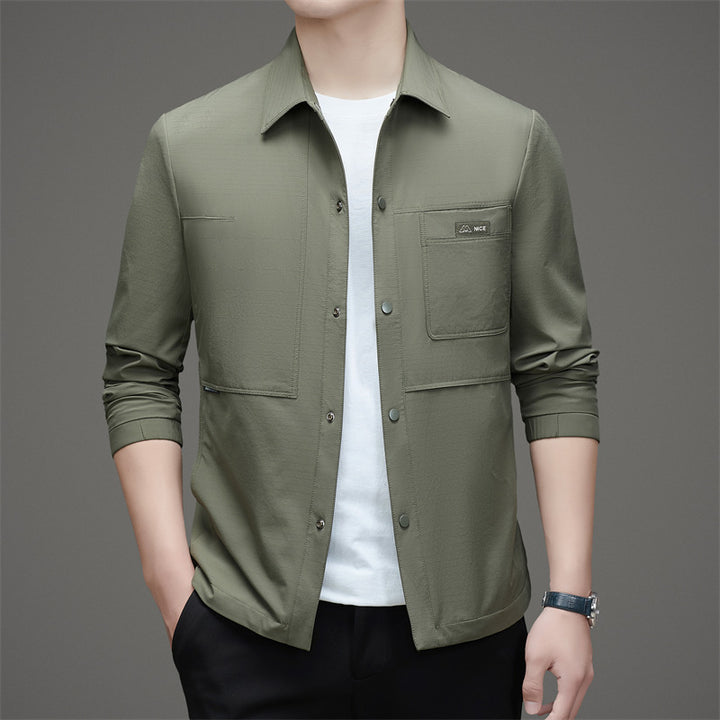 Herren leichte Utility-Jacke mit praktischen Taschen und funktionalem Design Drune