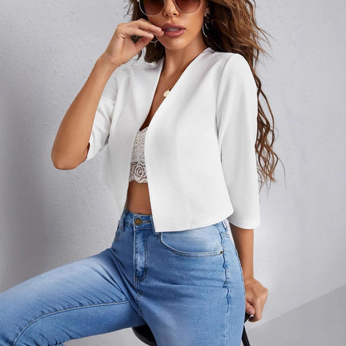 Damen cropped Blazer mit eleganter Silhouette und lockerer Passform Drune