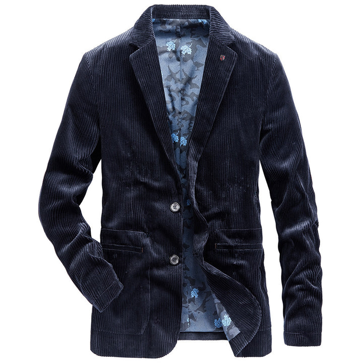 Herren Cordblazer aus Feincord mit gemustertem Innenfutter und Revers Drune