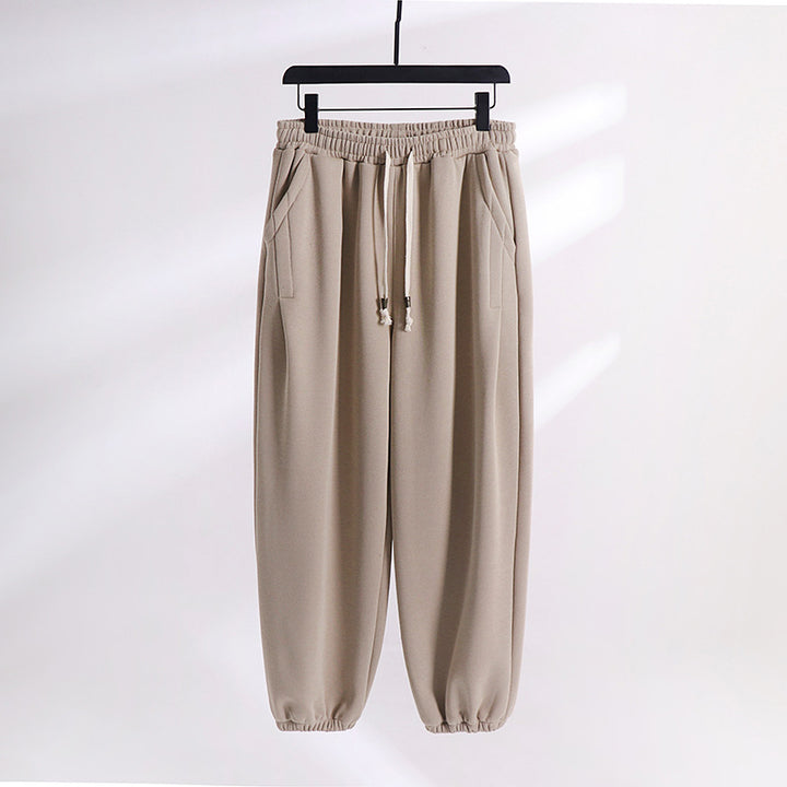 Damen Lässige Jogginghose aus weichem Baumwoll-Mix mit Tunnelzug und elastischen Knöchelbündchen Drune