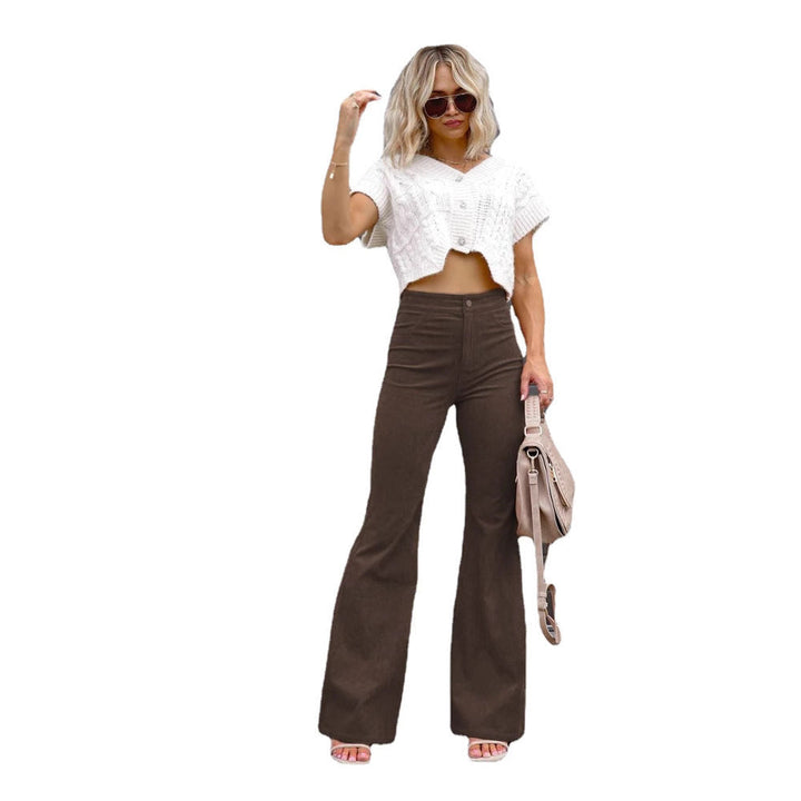 Damen Flared Jeans mit hohem Bund und tailliertem Schnitt Drune