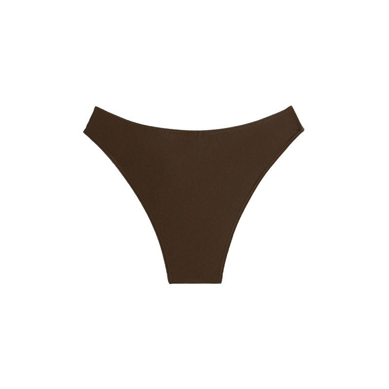 Damen Hochgeschnittene Bikini-Hose mit Perlendetail Drune