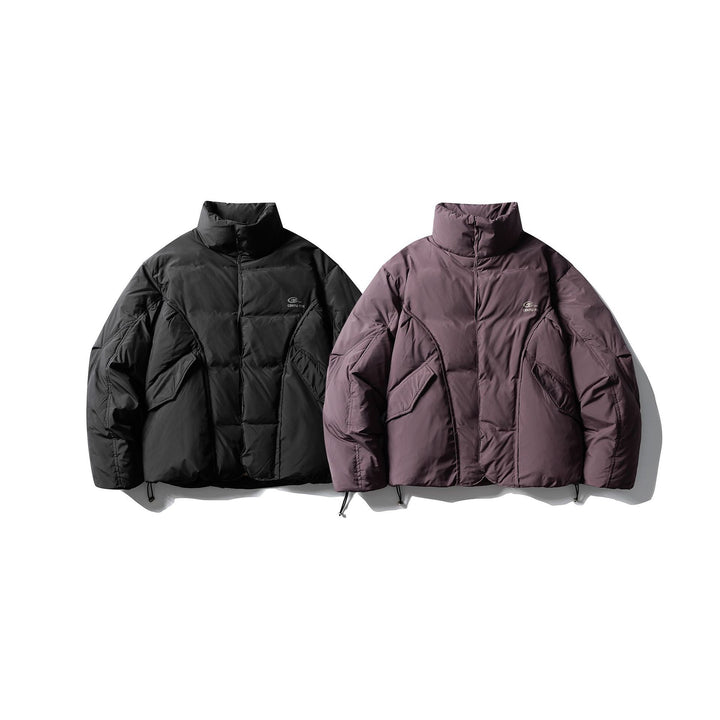 Herren Kurzboxy Isolationsjacke mit hohem Stehkragen und großen Klappentaschen Drune