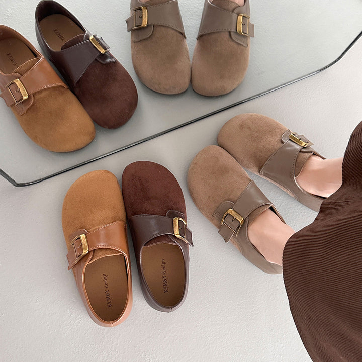 Damen Bequeme Clogs mit dekorativem Riemen Drune