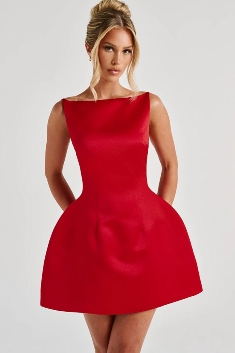 Damen Cocktailkleid mit elegantem A-Linien-Schnitt und glamourösem Taillierungsdesign Drune
