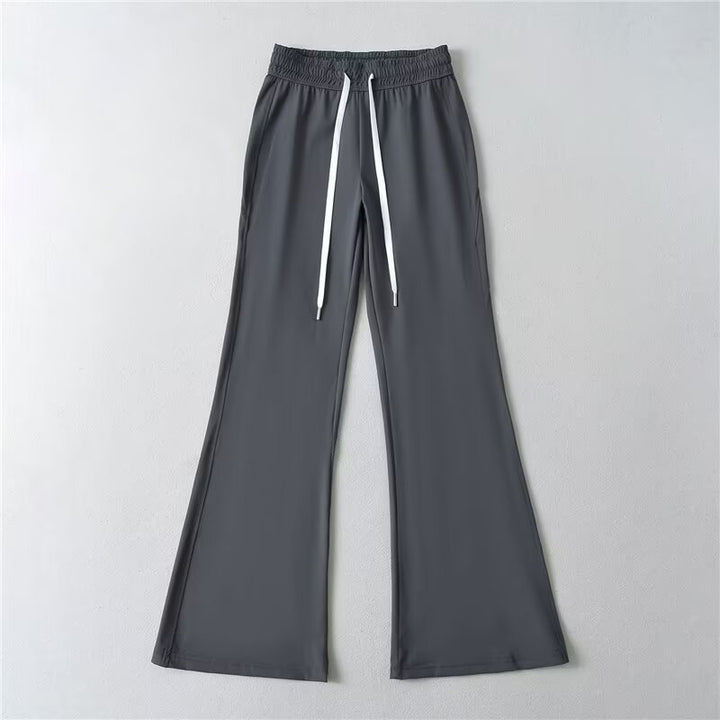 Damen Sportliche Flared-Hose mit elastischem Bund und praktischen Taschen Drune