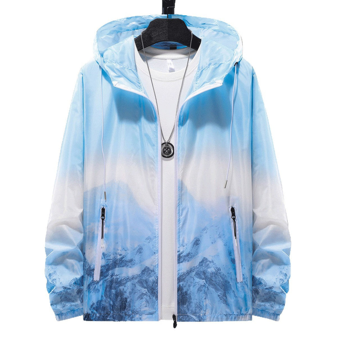 Herren Wind- und wasserfeste leichte Jacke mit einstellbarer Kapuze und reflektierenden Details Drune