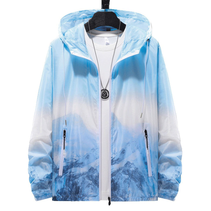 Herren Wind- und wasserfeste leichte Jacke mit einstellbarer Kapuze und reflektierenden Details Drune