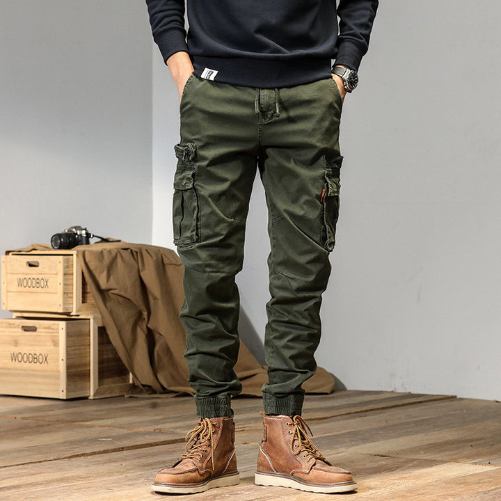 Herren Schmale Utility-Cargojogger aus Ripstop mit Elastikbund, Kordelzug und Mehrfachtaschen Drune