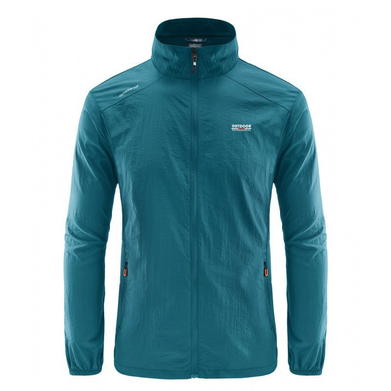 Herren Leichte Outdoor-Jacke mit hohem Kragen Drune