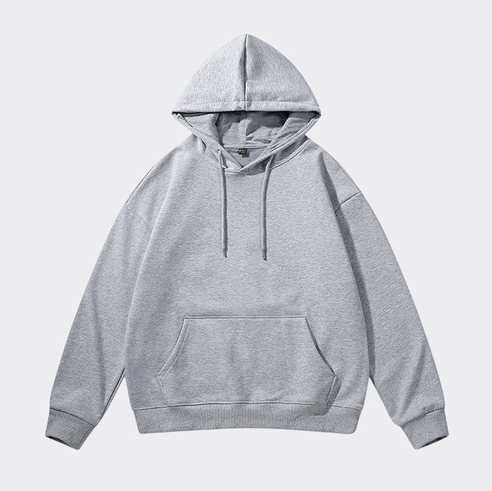 Unisex Oversize-Kapuzenpullover mit schwerem French-Terry, geripptem Saum & Kängurutasche Drune