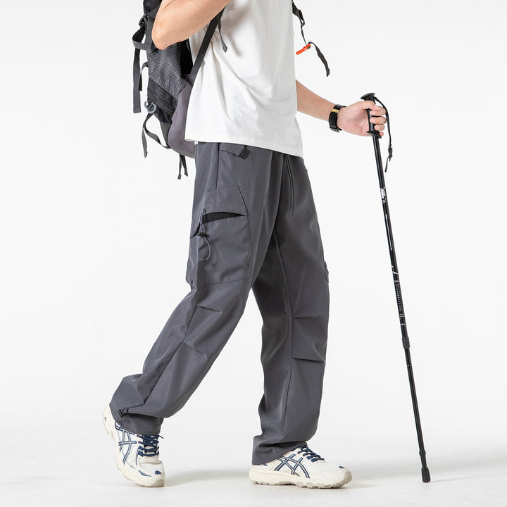 Herren Oversized Cargo‑Hose mit Tunnelzugbund, multifunktionalen Klapp‑ und Beintaschen sowie verstellbaren Kordelabschlüssen Drune