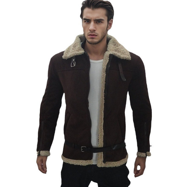Herren luxuriöse Lammfelljacke Drune