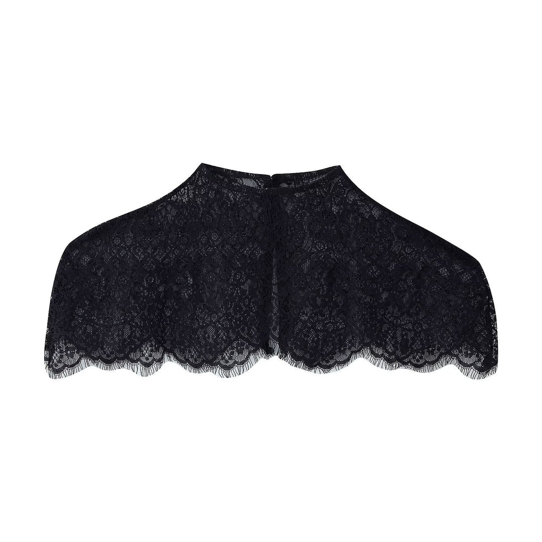 Damen Spitzen-Hängerchenkleid mit elegantem Rückenausschnitt und charmantem Saum Drune