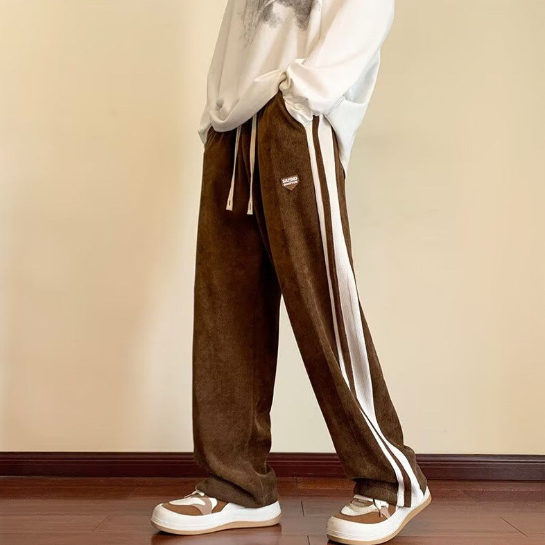 Herren Bequeme Chino-Hose mit Kontraststreifen Drune