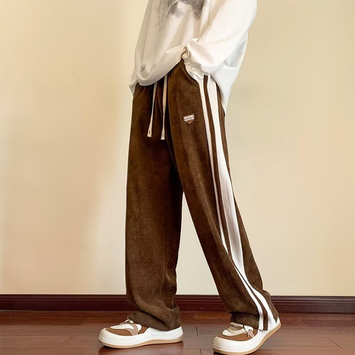 Herren Bequeme Chino-Hose mit Kontraststreifen Drune