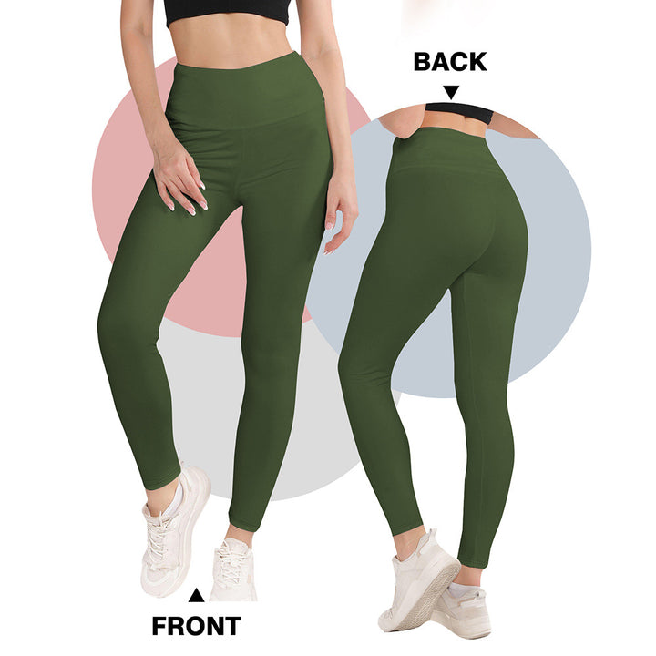 Damen Hochwertige Sportleggings mit seamless Design und hohem Bund Drune
