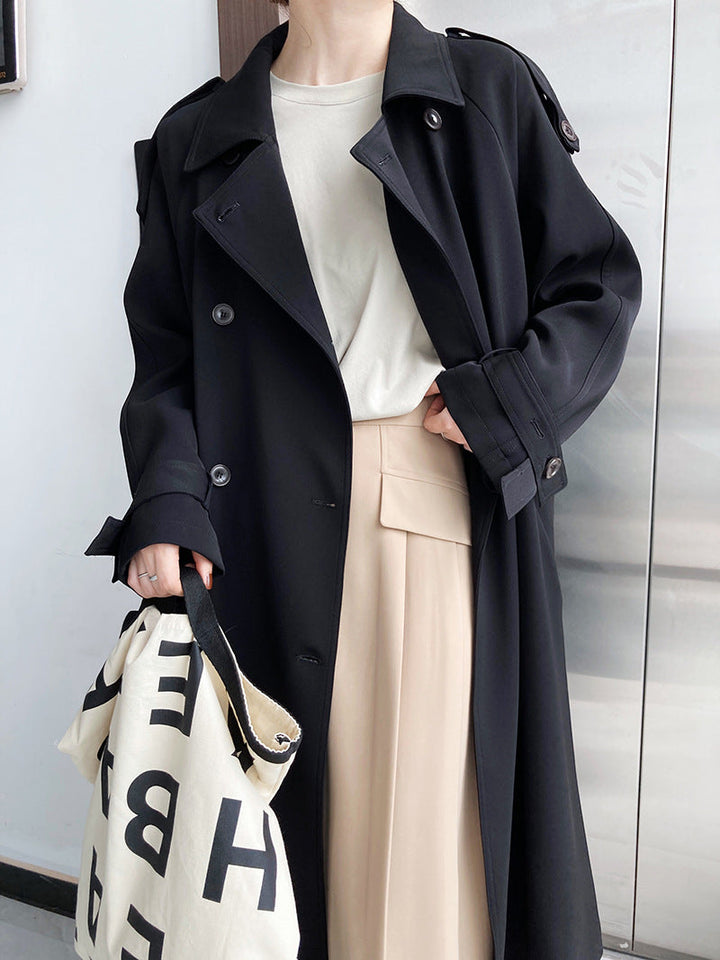 Drune | Lässiger, Britischer Stil Lockerer, mittellanger Trenchcoat