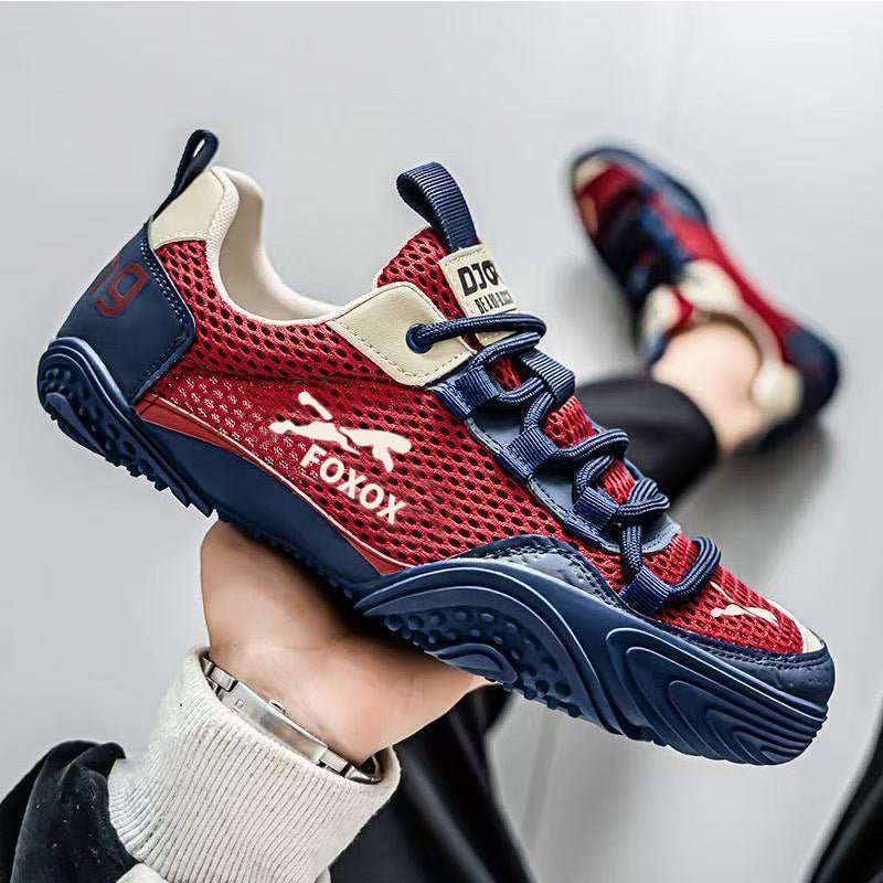 Herren Atmungsaktiver Mesh-Trail-Sneaker mit verstärkter Profilsohle und gepolstertem Komfortschaft Drune