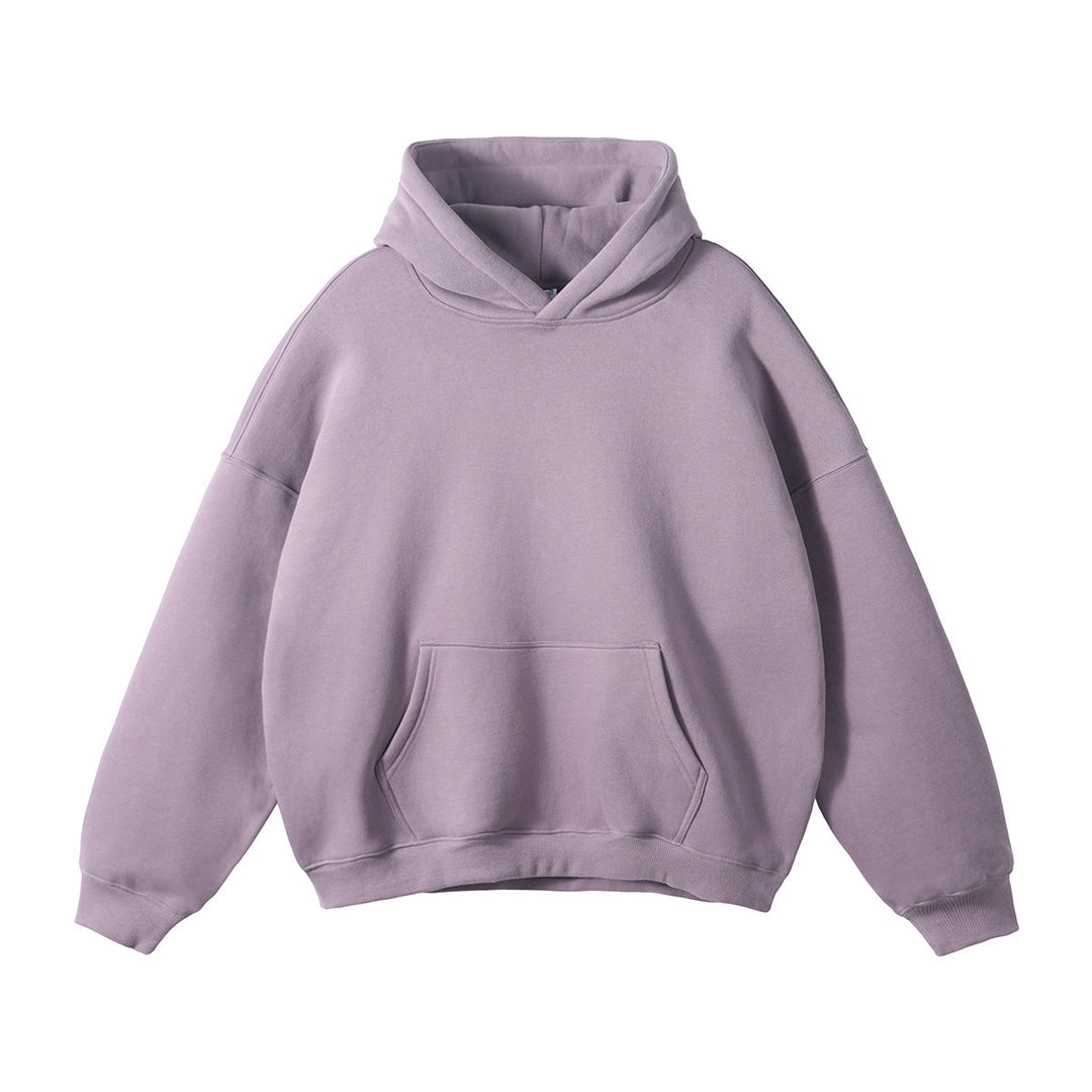 Unisex weit geschnittener Kapuzenpullover aus Bio-Baumwolle mit Kängurutasche Drune