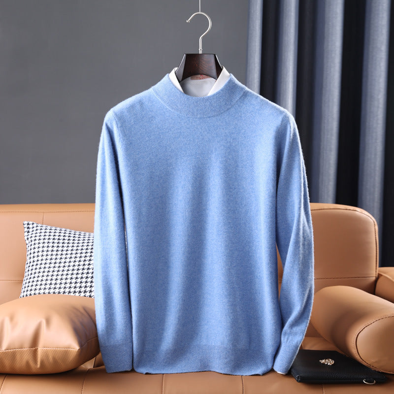 Herren Feiner Rollkragenpullover in schlanker Minimal‑Silhouette aus Woll‑Kaschmir‑Mix Drune