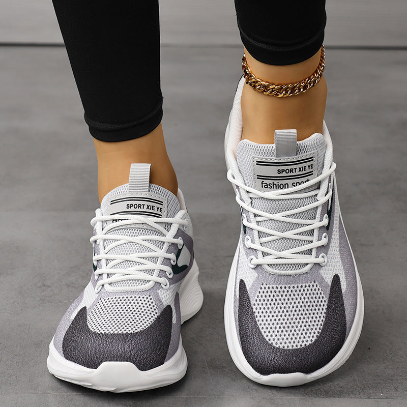 Damen Leichte Mesh-Laufschuhe mit gedämpfter EVA-Plateausohle und Komfort-Fußbett Drune