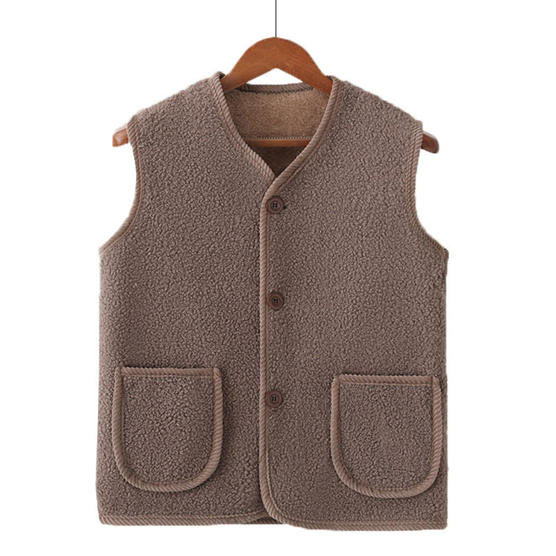 Damen Kuschelige Weste aus Teddyfleece Drune
