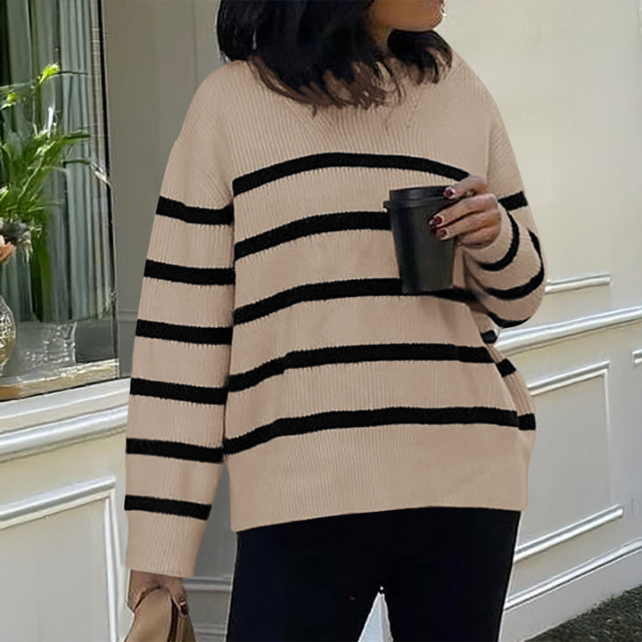 Damen nan oversized Mohair-Strickpullover mit weitem Carmen-Boat-Ausschnitt und flauschiger Struktur Drune