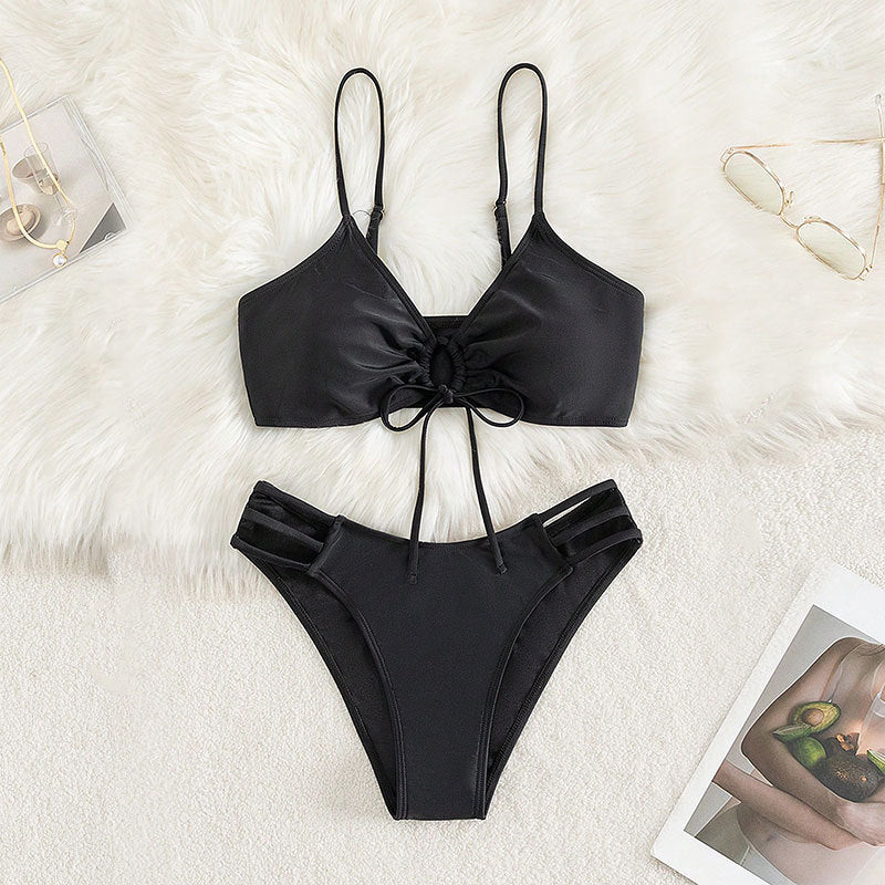 Damen Triangel-Bikini mit raffiniertem Schnür-Detail Drune
