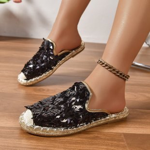 Damen Glitzernde Espadrilles mit bequemer Einlegesohle Drune