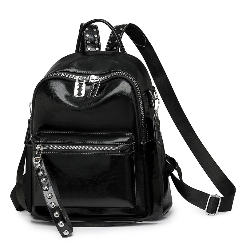 Drune | Rucksack - Silber - Hochwertiges Leder mit Polyester-Futter