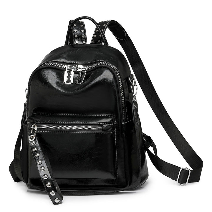 Drune | Rucksack - Silber - Hochwertiges Leder mit Polyester-Futter