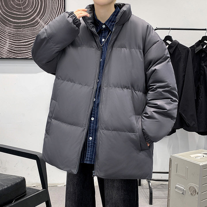 Damen Gepolsterte Oversize-Steppjacke mit hohem Stehkragen und geradem Schnitt Drune