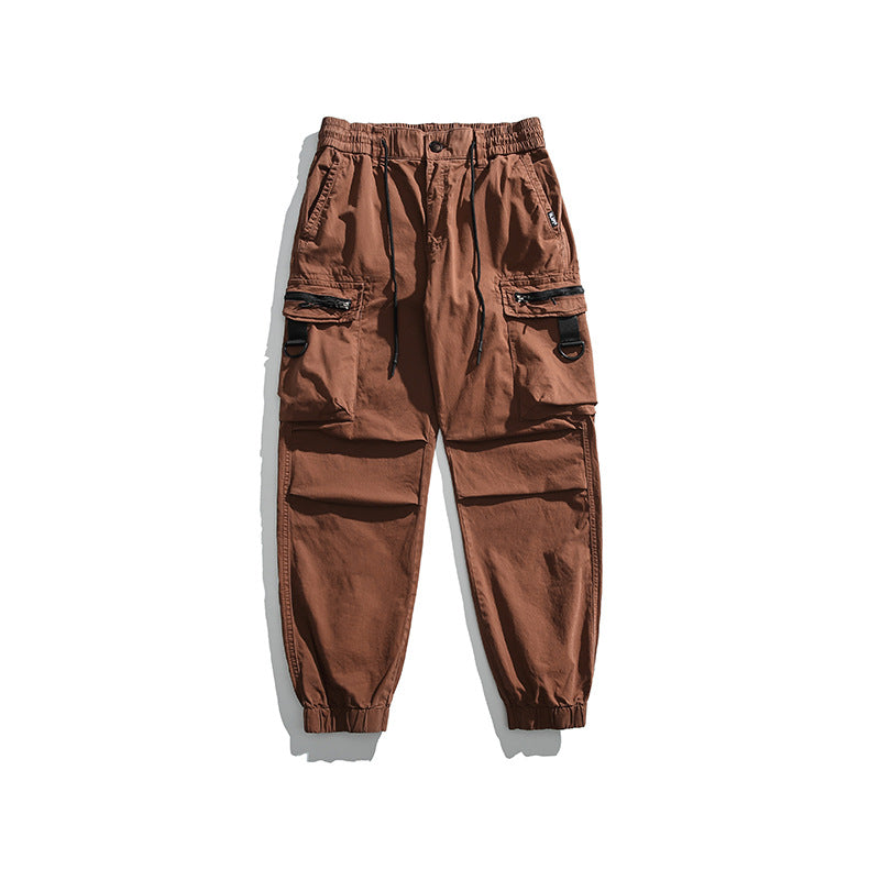 Herren Multifunktionale Cargo-Jogginghose mit D-Ringen, Reißverschluss‑Klappen und elastischen Bündchen Drune