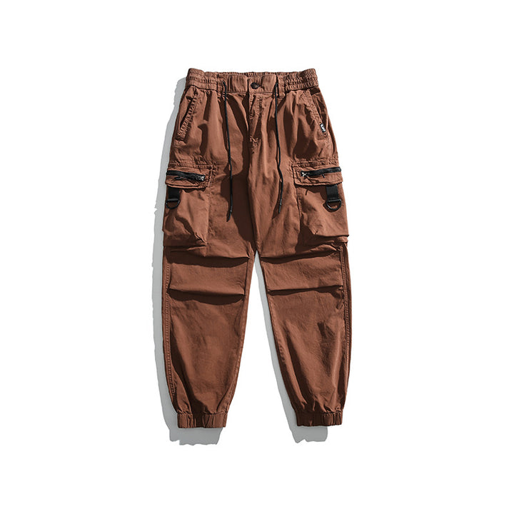 Herren Multifunktionale Cargo-Jogginghose mit D-Ringen, Reißverschluss‑Klappen und elastischen Bündchen Drune