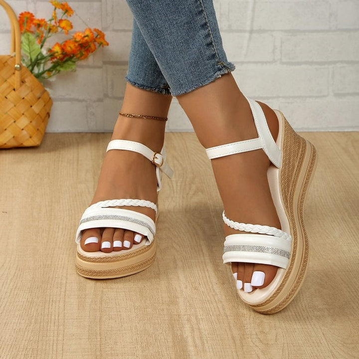 Damen Wedge-Sandalen mit elegantem Riemendesign Drune