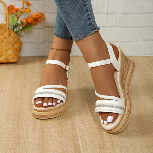Damen Wedge-Sandalen mit elegantem Riemendesign Drune