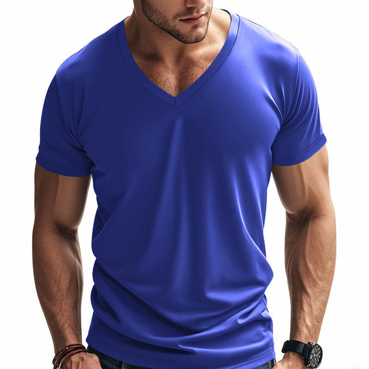 Herren Funktions-T-Shirt mit V-Ausschnitt aus atmungsaktivem Material Drune
