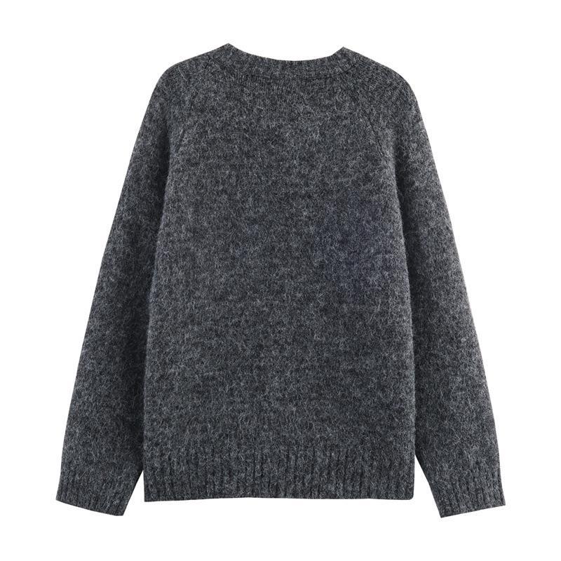 Damen Strickjacke mit bunten Pilzmotiven und bequemen Knopfdetails Drune