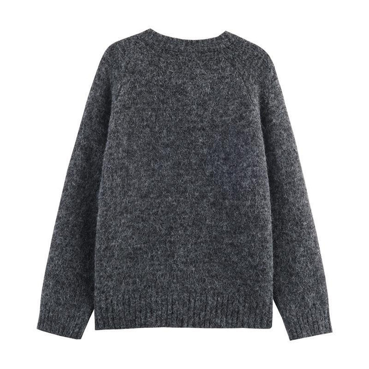 Damen Strickjacke mit bunten Pilzmotiven und bequemen Knopfdetails Drune