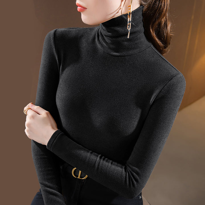 Damen Turtleneck-Oberteil aus weichem Stretchmaterial mit femininer Passform Drune