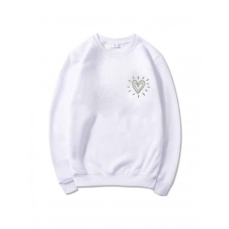Damen Bequemer Sweatshirt mit Herzmotiv Drune