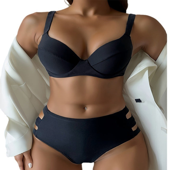 Damen Hochgeschnittener Bikini mit eleganten Cut-Out-Details Drune