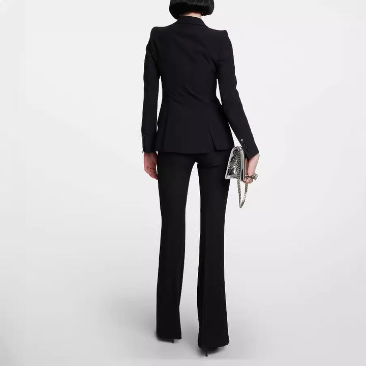 Damen Maßgeschneiderter Einreihiger Blazer mit skulpturierter Schulter und tailliertem Cut Drune