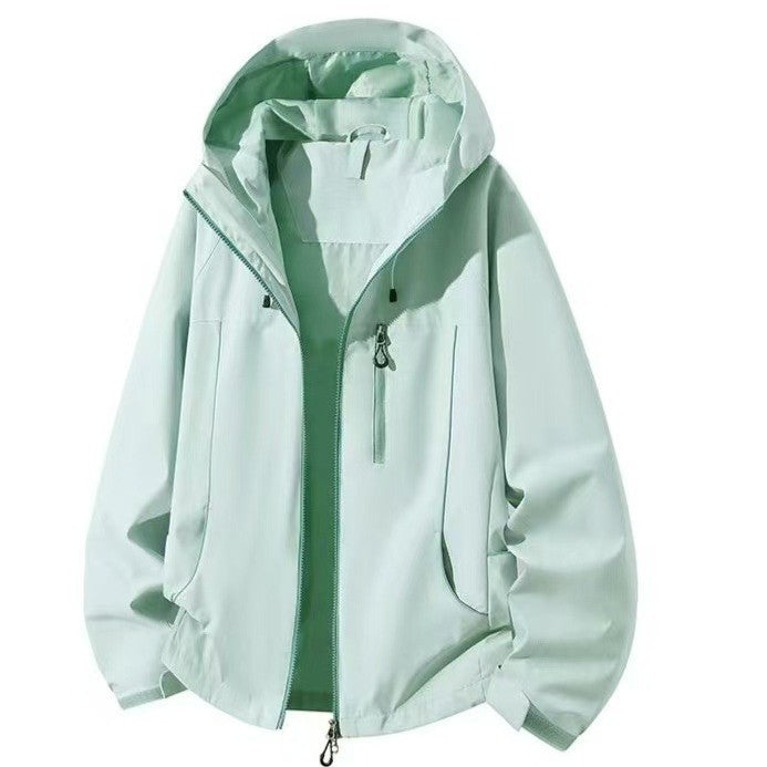 Herren Wasserdichte Kapuzen-Softshelljacke mit winddichtem Schnitt und Reißverschluss Drune
